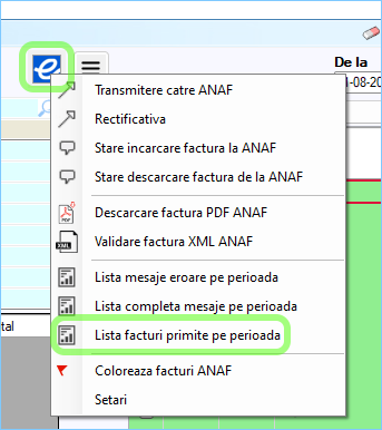 eFactura: Descărcarea Facturilor Primite